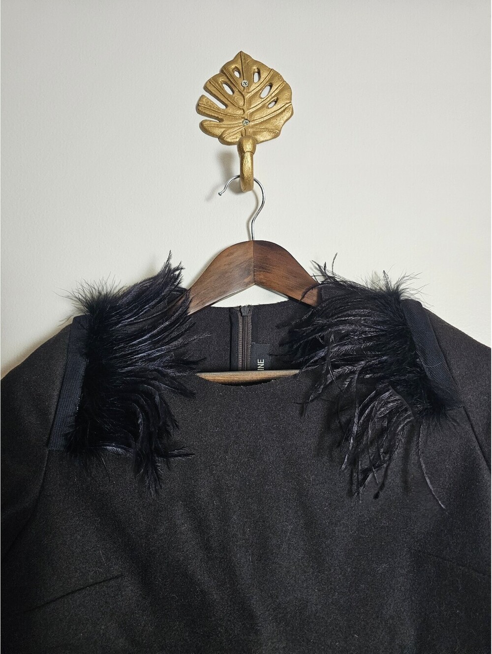 TER ET BANTINE Blouse Black Women 38 (M) Wool Blend Ostrich